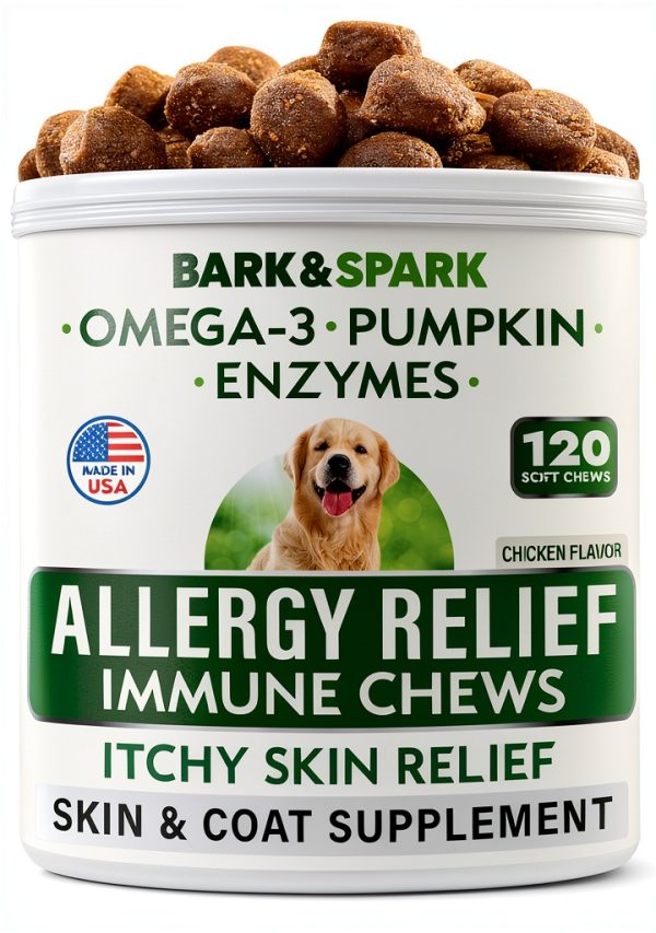 Bark&Spark Dog Allergy Chews Itch Relief Immune Support-0