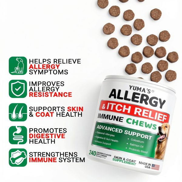 YUMA'S Dog Allergy Chews Itch Relief Immune Support Treats-2