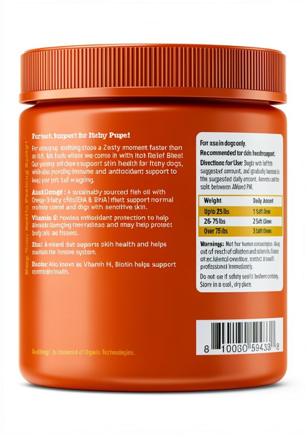 Zesty Paws Dog Anti Itch Chews Chicken Flavor Vitamins-8