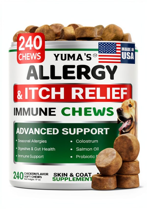 YUMA'S Dog Allergy Chews Itch Relief Immune Support Treats-0