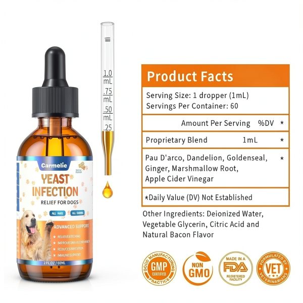 Carmelie Dog Yeast Relief Drops Natural Itch Remedy-7