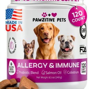 Pawzitive Pets Dog Allergy Chews Omega-3 Skin Health-0