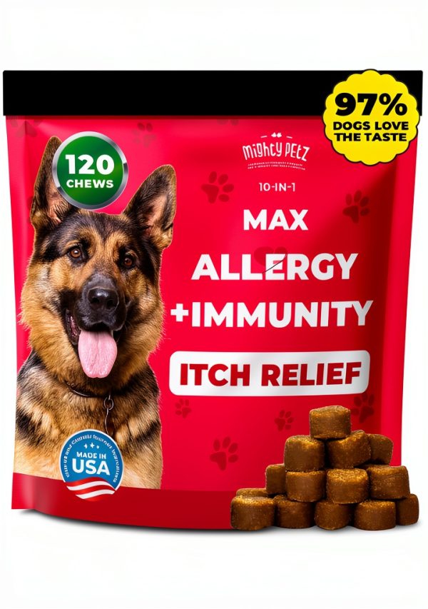 Mighty Petz Dog Allergy Chews Itch Relief Skin Support-0