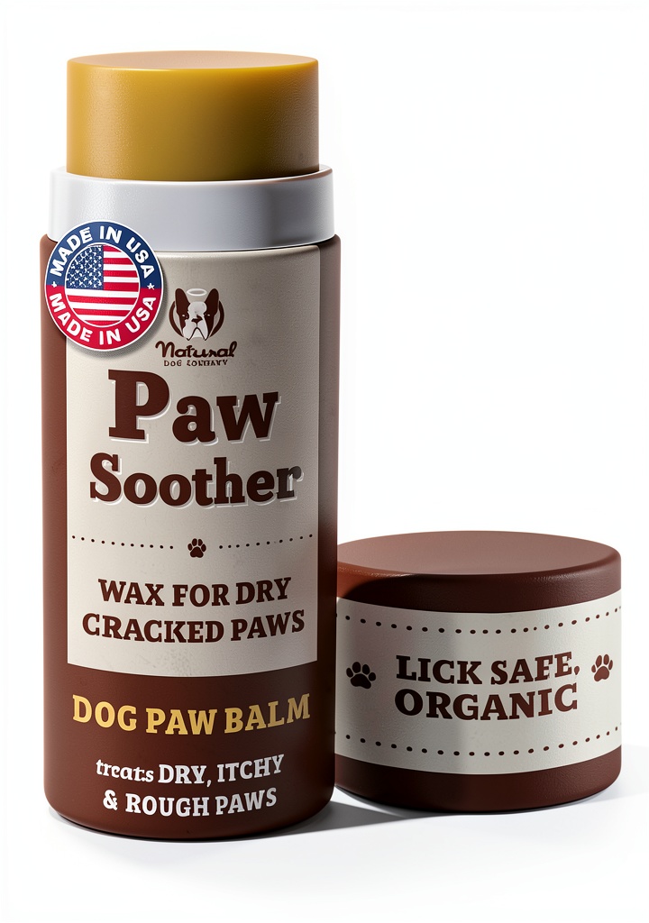 Applying Natural Dog Company Paw Balm to a dog's paw