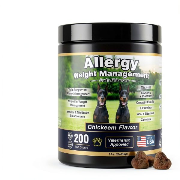 BFDEREN Dog Allergy Chews Itch Relief Weight Management-1