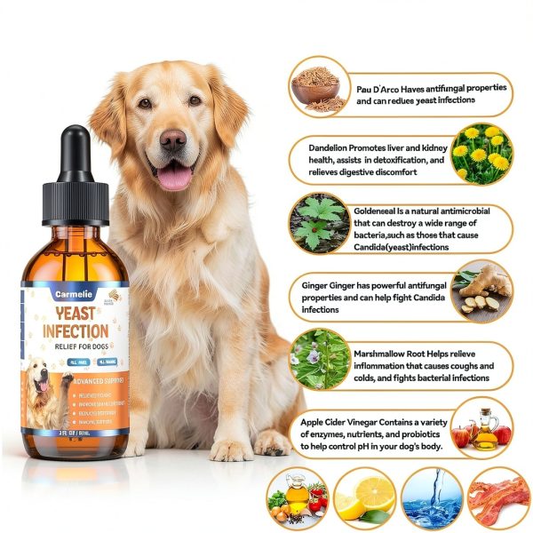 Carmelie Dog Yeast Relief Drops Natural Itch Remedy-3