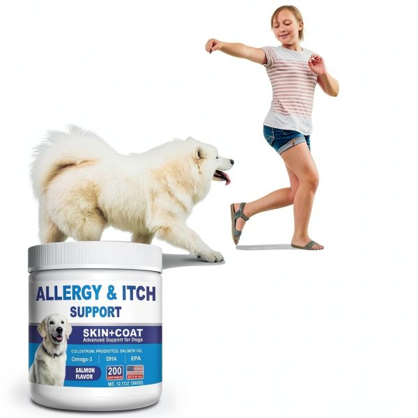 Dog Allergy Itch Chews ColEaze Salmon Flavor 200ct-5