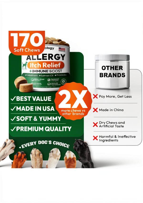 Petsology Dog Allergy Chews Itch Relief Skin Health-4