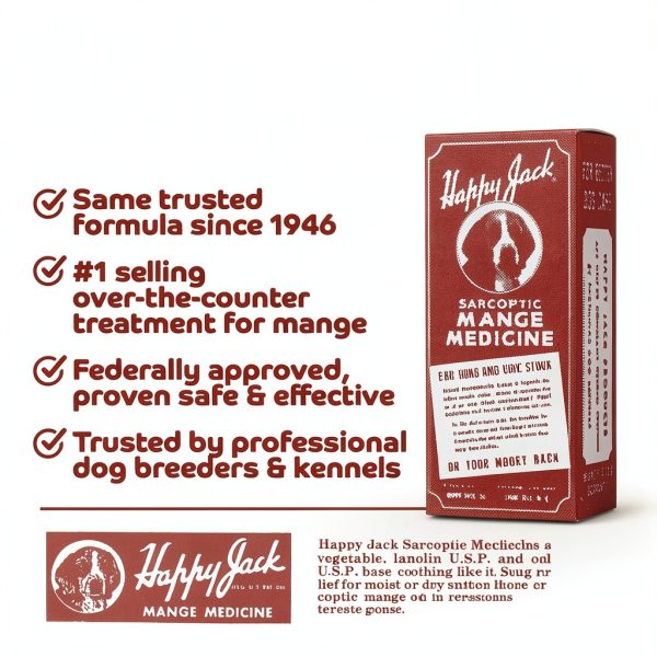 Happy Jack Mange Treatment for Dogs OTC Skin Remedy-6