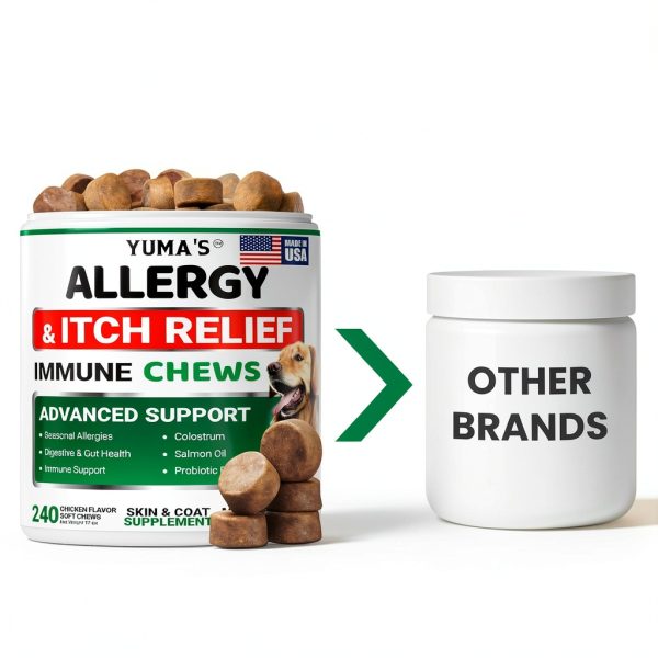 YUMA'S Dog Allergy Chews Itch Relief Immune Support Treats-1