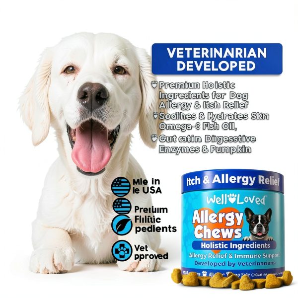 Well Loved Dog Allergy Chews Itch Relief Skin Treatment-1
