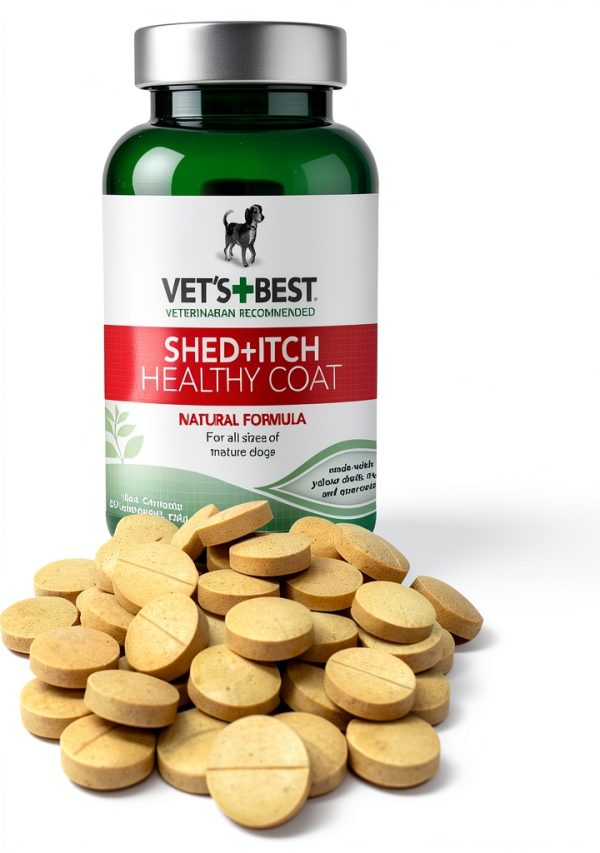Vets Best Dog Itch Relief Supplements Healthy Coat Shedding-1