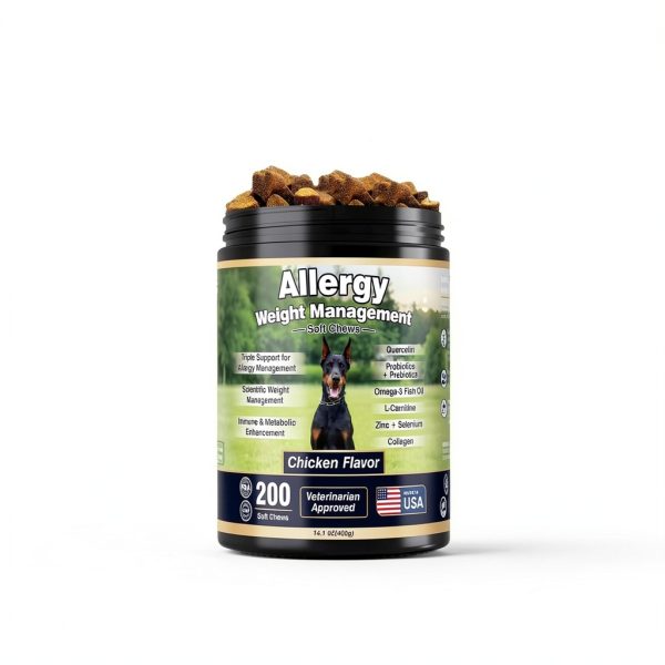 BFDEREN Dog Allergy Chews Itch Relief Weight Management-4