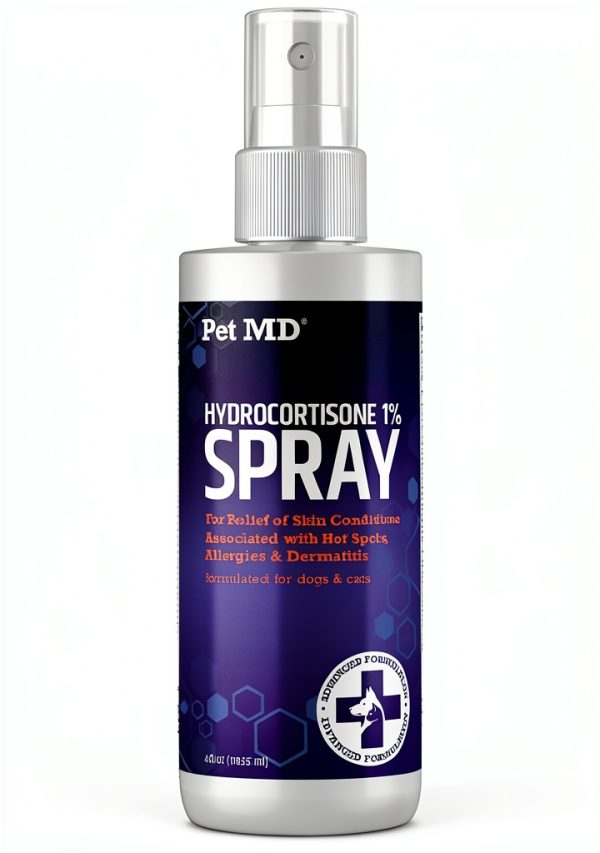 Pet MD Hydrocortisone Spray Itch Relief for Dogs Cats-0