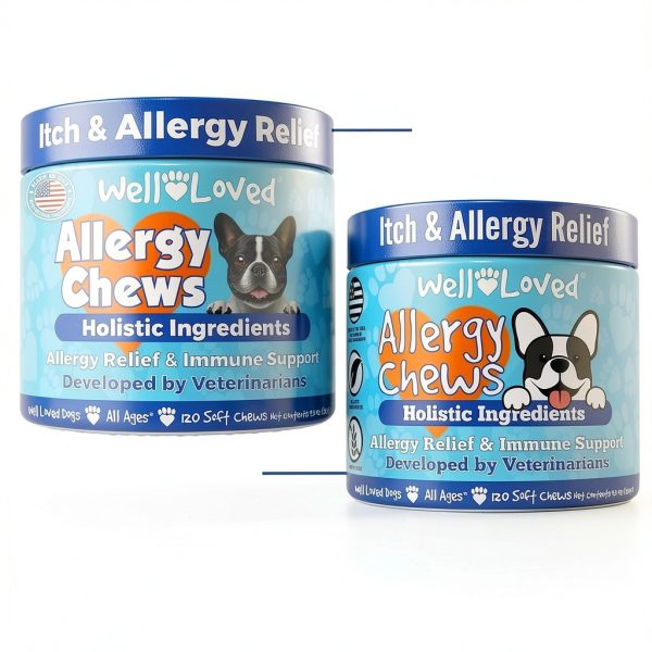 Well Loved Dog Allergy Chews Itch Relief Skin Treatment-6