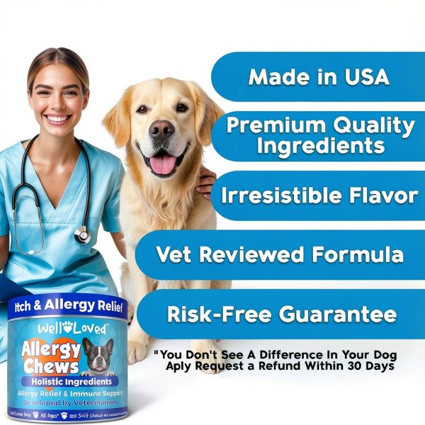 Well Loved Dog Allergy Chews Itch Relief Skin Treatment-7