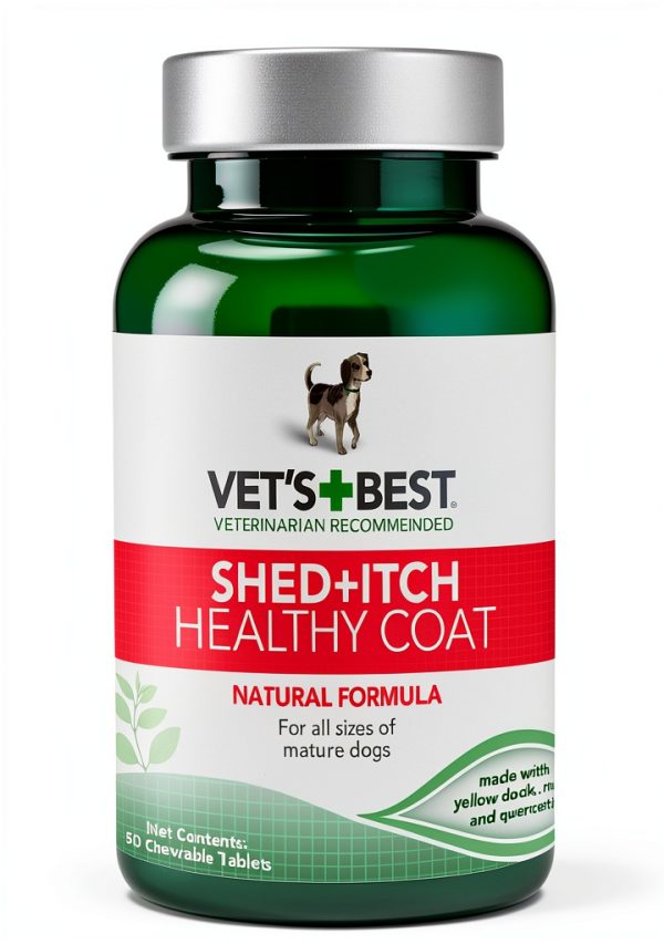 Vets Best Dog Itch Relief Supplements Healthy Coat Shedding-0