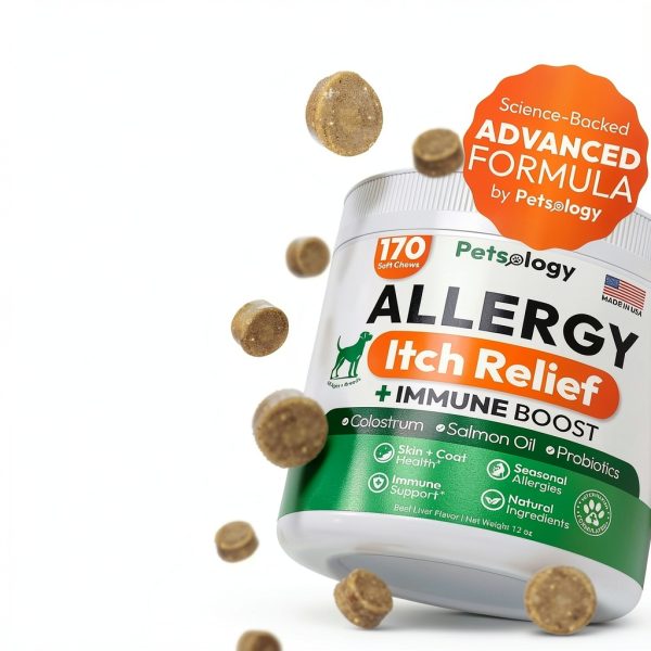 Petsology Dog Allergy Chews Itch Relief Skin Health-1