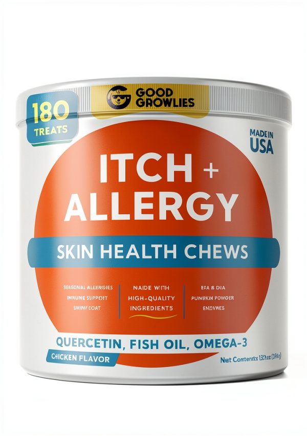 GoodGrowlies Dog Allergy Chews Itch Relief Omega Fish Oil-0