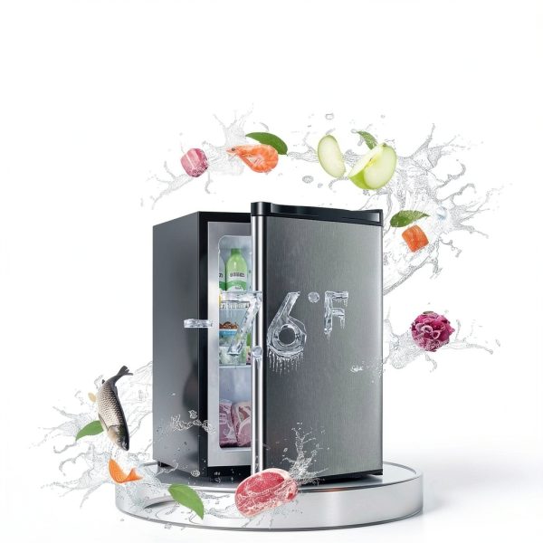 3.2 Cu.ft Small Freezer Electactic Upright with Reversible Door Silver-2