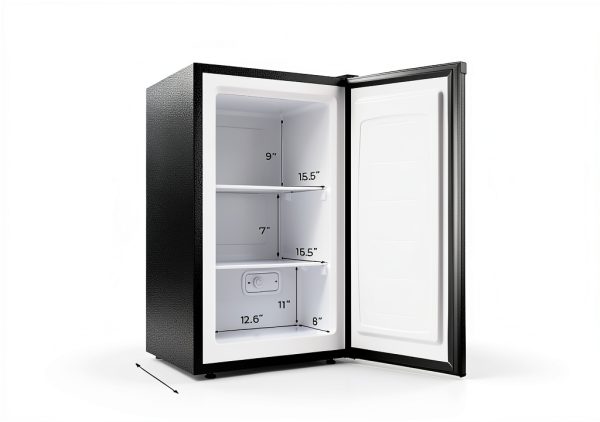 3.2 Cu.ft Small Freezer Electactic Upright with Reversible Door Silver-1