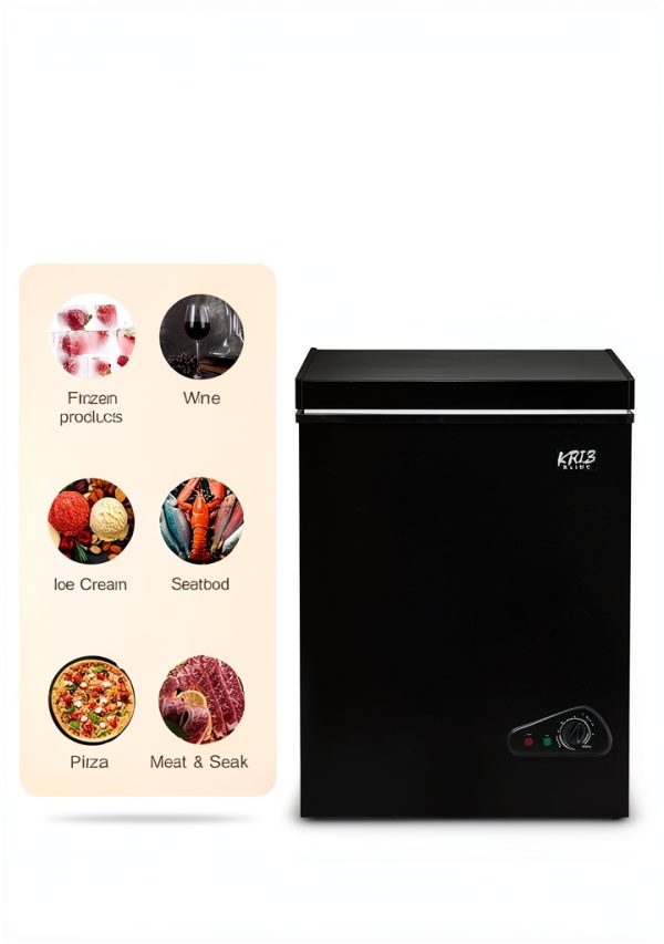 Mini Chest Freezer KRIB BLING 3.5 Cu Ft Black with 7‑Gear Control-1