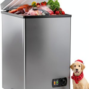 LifePlus Chest Freezer 4.2 Cuft Top Door Grey Energy‑Saving Model-0