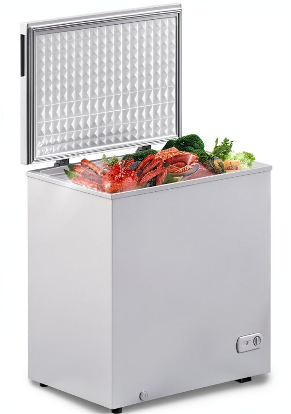 Muhub 10.0 Cu.Ft Chest Freezer with Removable Basket White-1