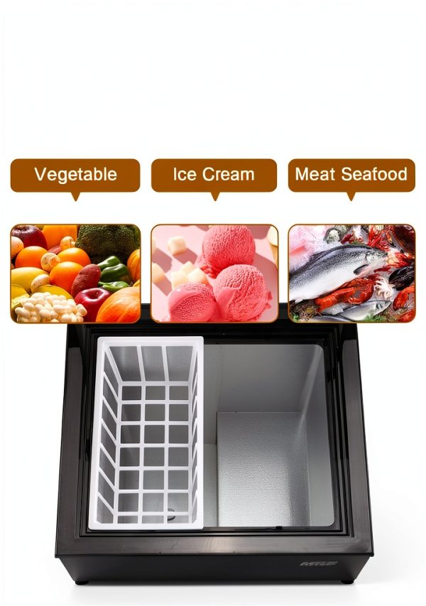 Mini Chest Freezer KRIB BLING 3.5 Cu Ft Black with 7‑Gear Control-4