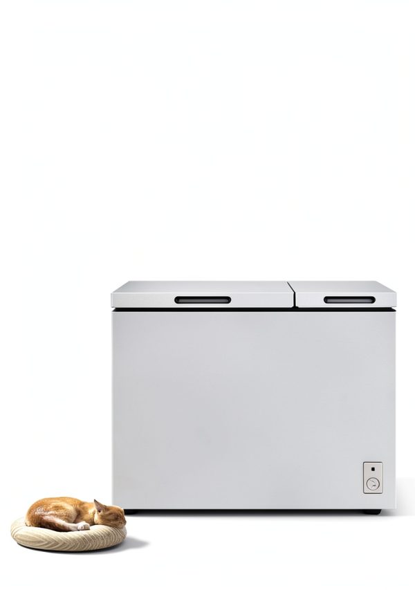 Chest Freezer 7.7 cu ft Double Door Baskets Generic White-0