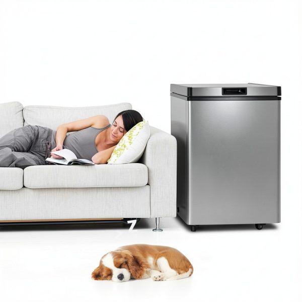 LifePlus Chest Freezer 4.2 Cuft Top Door Grey Energy‑Saving Model-5