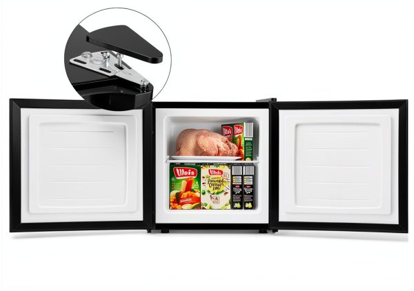 Antarctic Star Upright Freezer 1.1 Cu.ft Silver Stainless Steel D5840C-4
