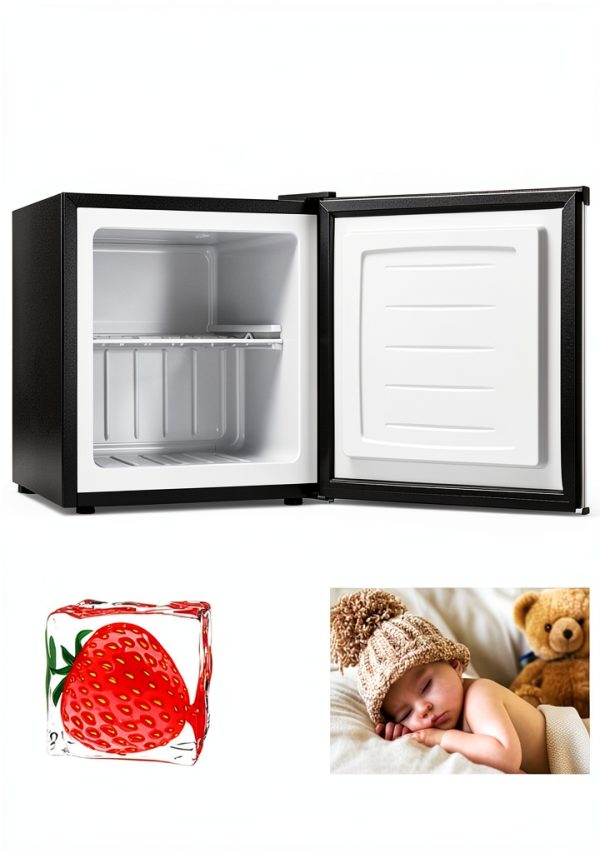 Antarctic Star Upright Freezer 1.1 Cu.ft Silver Stainless Steel D5840C-3
