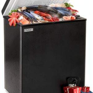 Chest Freezer WANAI 5.0 Cu.Ft Black Compact Manual Defrost-0