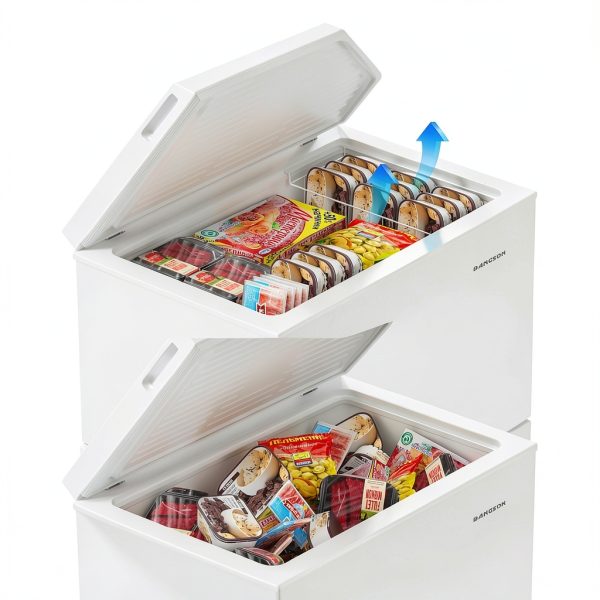 Chest Freezer BANGSON 7.1 Cu.Ft Top Open Adjustable Thermostat-7