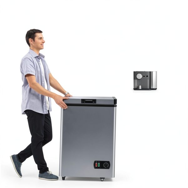 LifePlus Chest Freezer 4.2 Cuft Top Door Grey Energy‑Saving Model-6