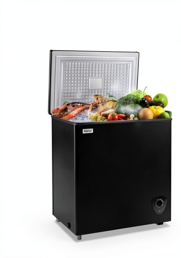 Chest Freezer WANAI 5.0 Cu.Ft Black Compact Manual Defrost-1