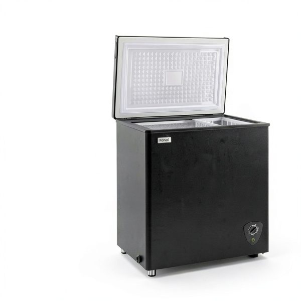 Chest Freezer WANAI 5.0 Cu.Ft Black Compact Manual Defrost-4