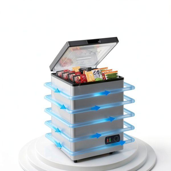 LifePlus Chest Freezer 4.2 Cuft Top Door Grey Energy‑Saving Model-4