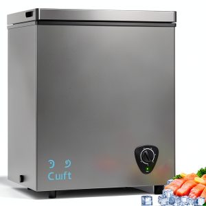 3.5 Cu.Ft Small Chest Freezer Climate Choice Gray-0