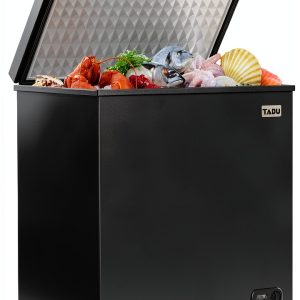 TABU 7.0 Cubic Feet Chest Freezer Black Energy Saving Top‑Open Compact-0